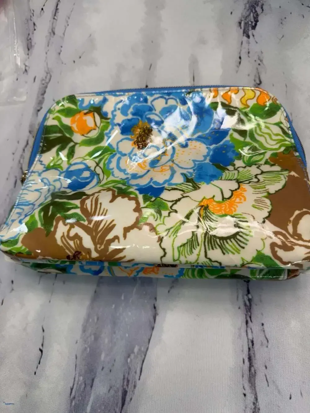 Lilly Pulitzer GWP Multi-Zipper Cosmetic Travel Pouch
